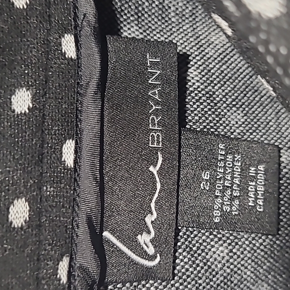 Lane Bryant sz 26 black white polka dot pencil skirt WSK27 - Picture 3 of 5